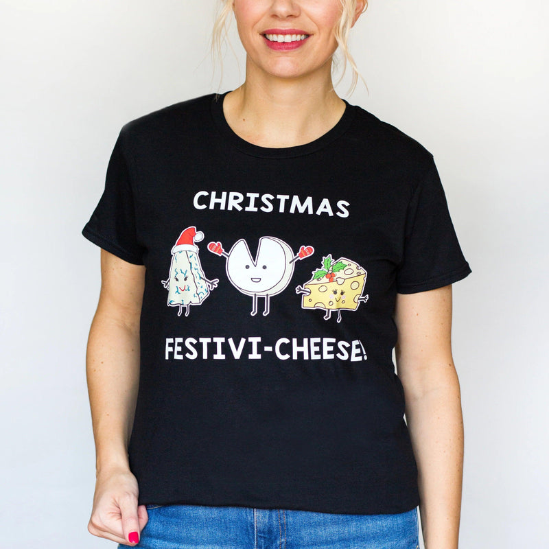 Funny Cheese Ladies Christmas T-Shirt