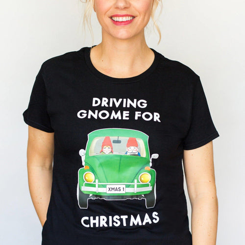 'Driving Gnome For Christmas' Ladies T-Shirt - Of Life & Lemons®