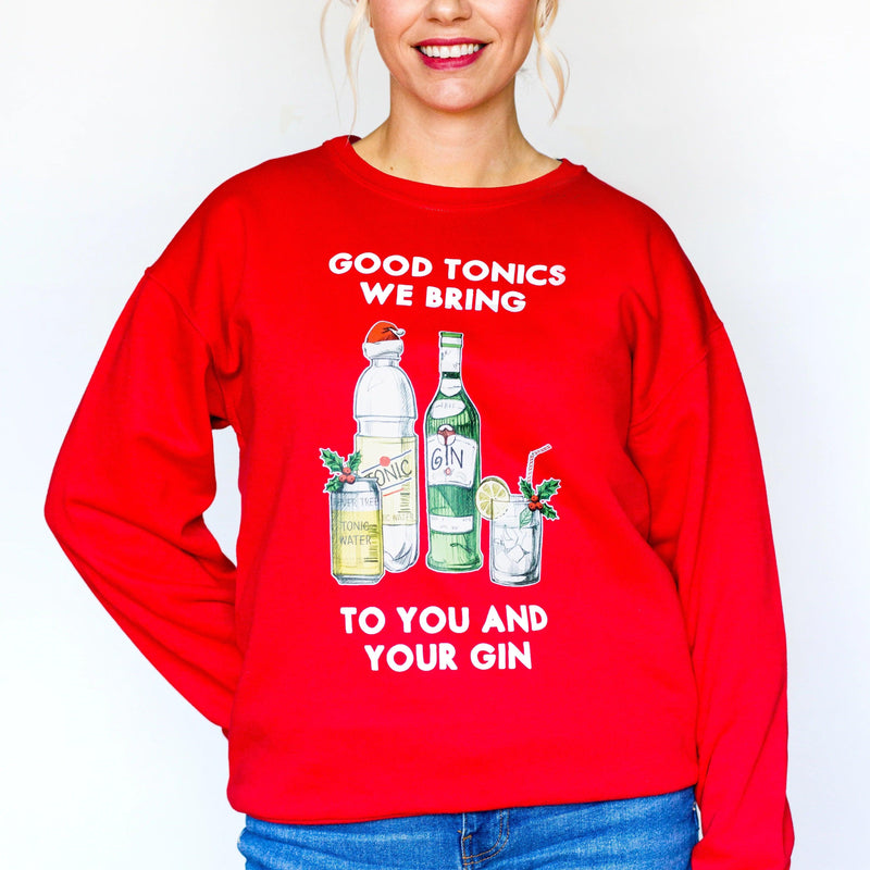 'Good Tonics We Bring' Gin Christmas Jumper