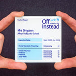 Personalised Report Style Coaster For Teacher