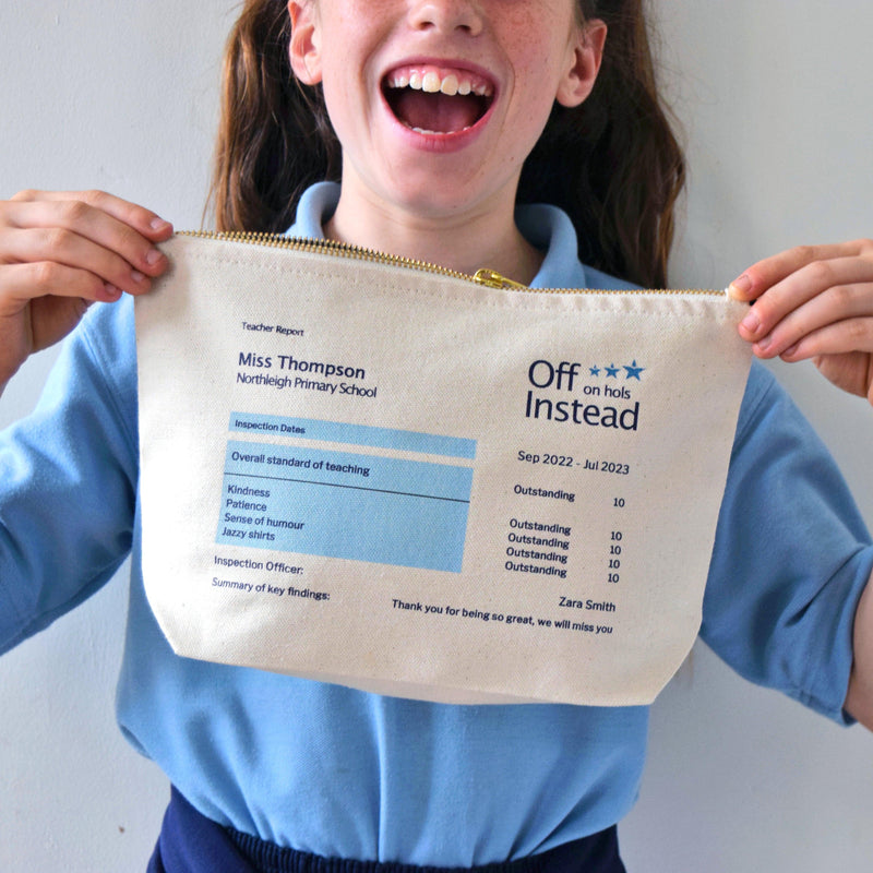 Funny Report Personalised Pouch for Teacher