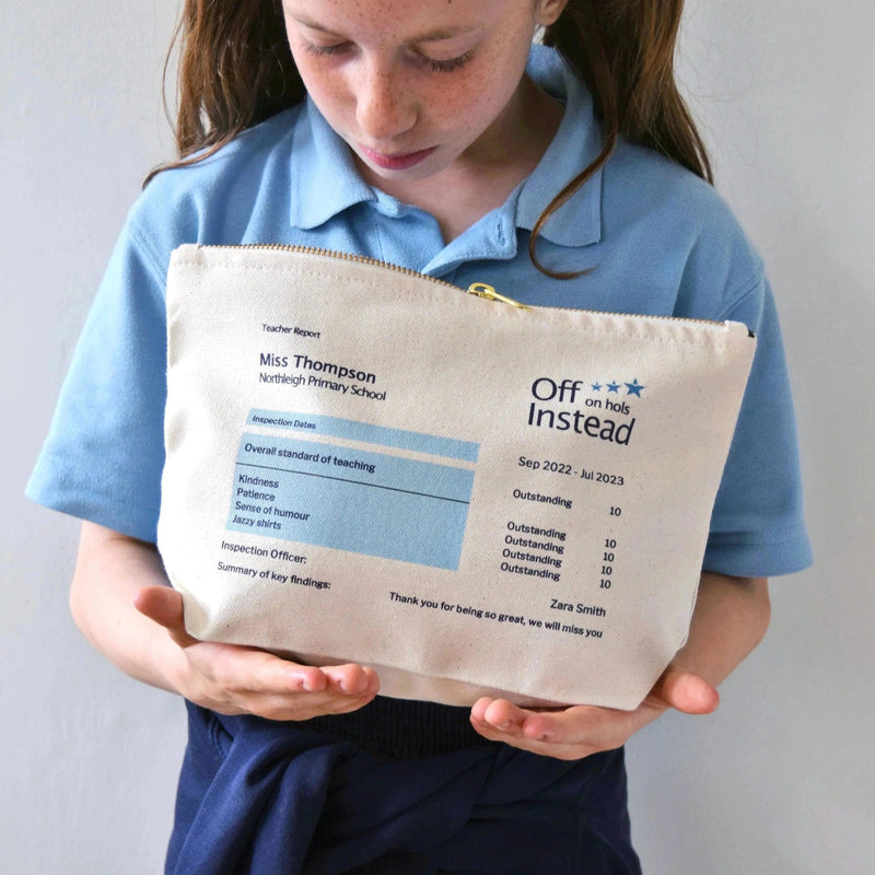 Funny Report Personalised Pouch for Teacher