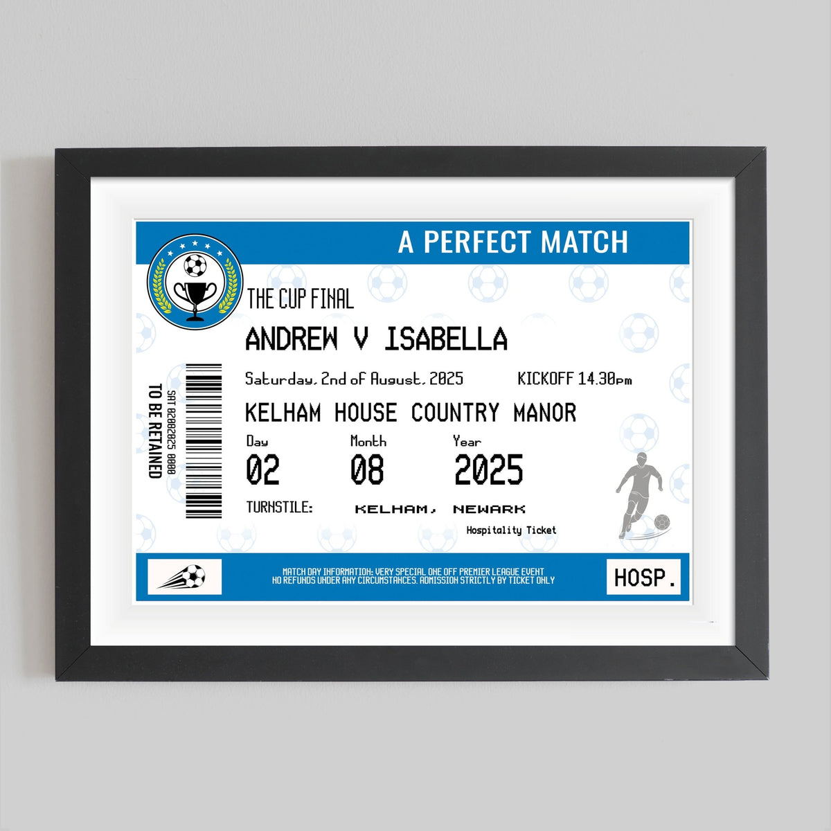 Personalised Football Wedding Print - Of Life & Lemons®