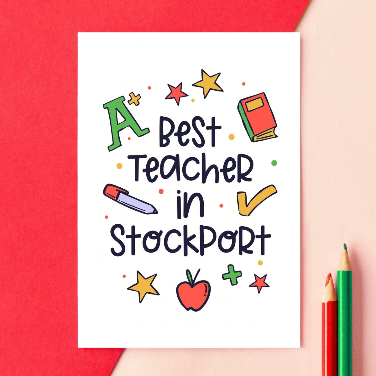 Personalised 'Best Teacher' Card - Of Life & Lemons®