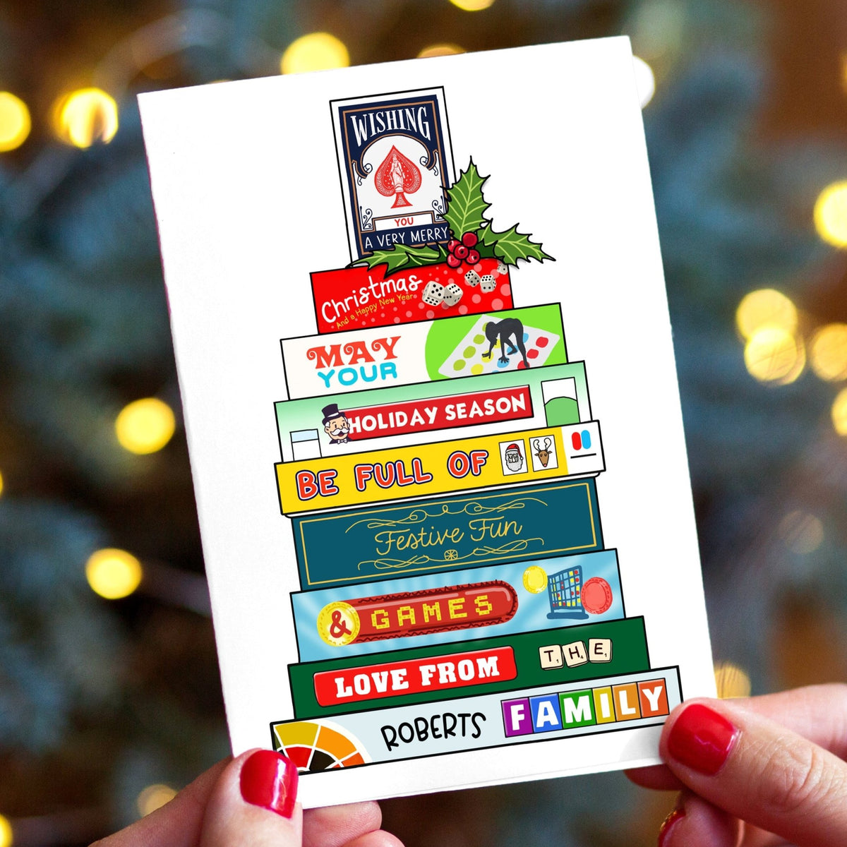 Personalised Board Games Christmas Card - Of Life & Lemons®