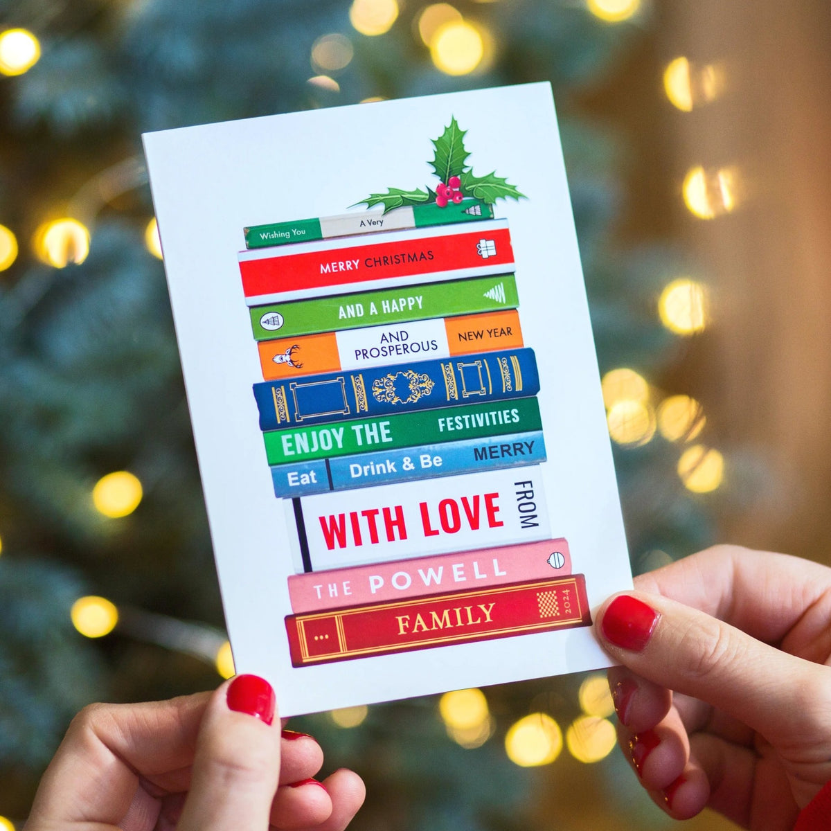 Personalised Books Christmas Card - Of Life & Lemons®