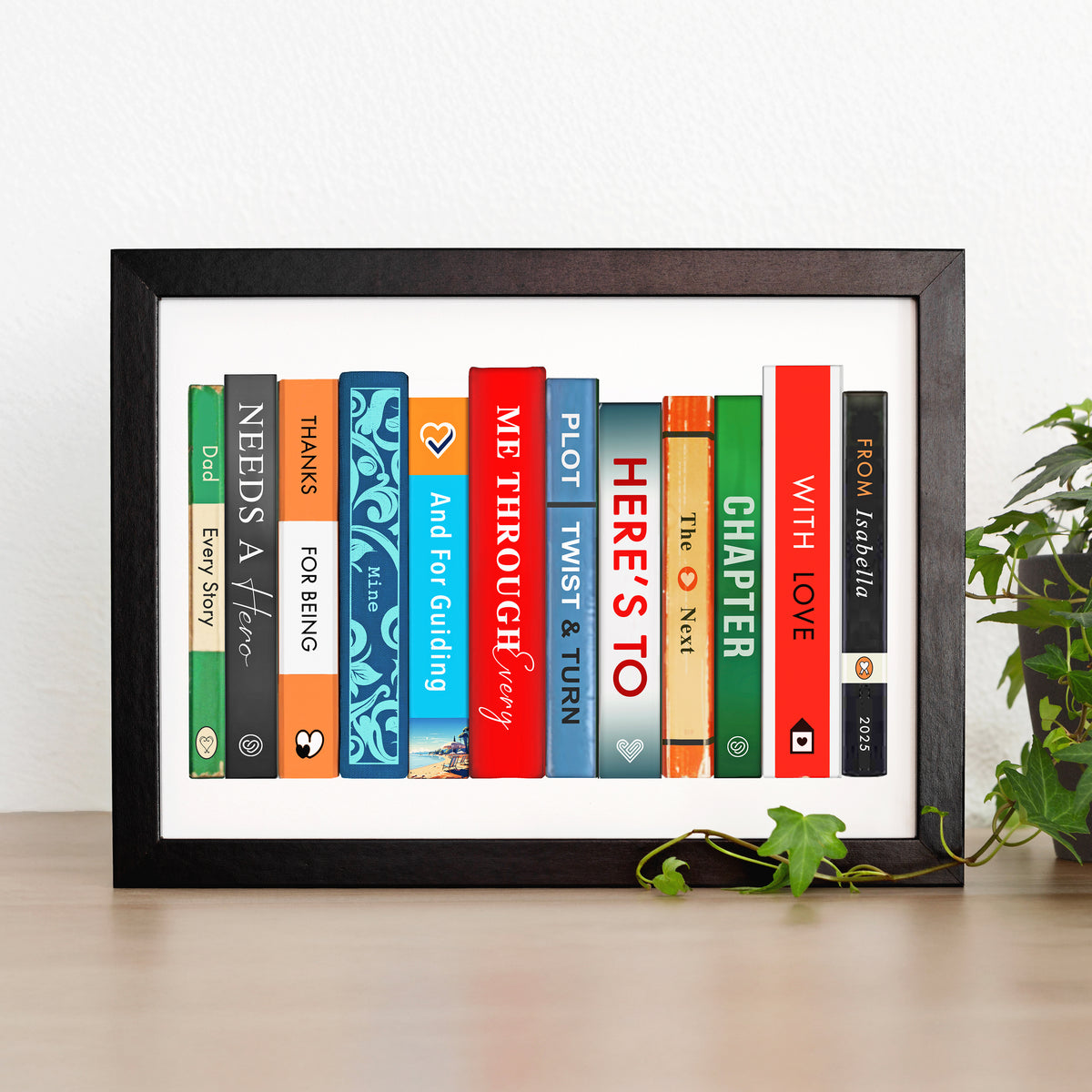 A personalised book print for Dad by Of Life & Lemons