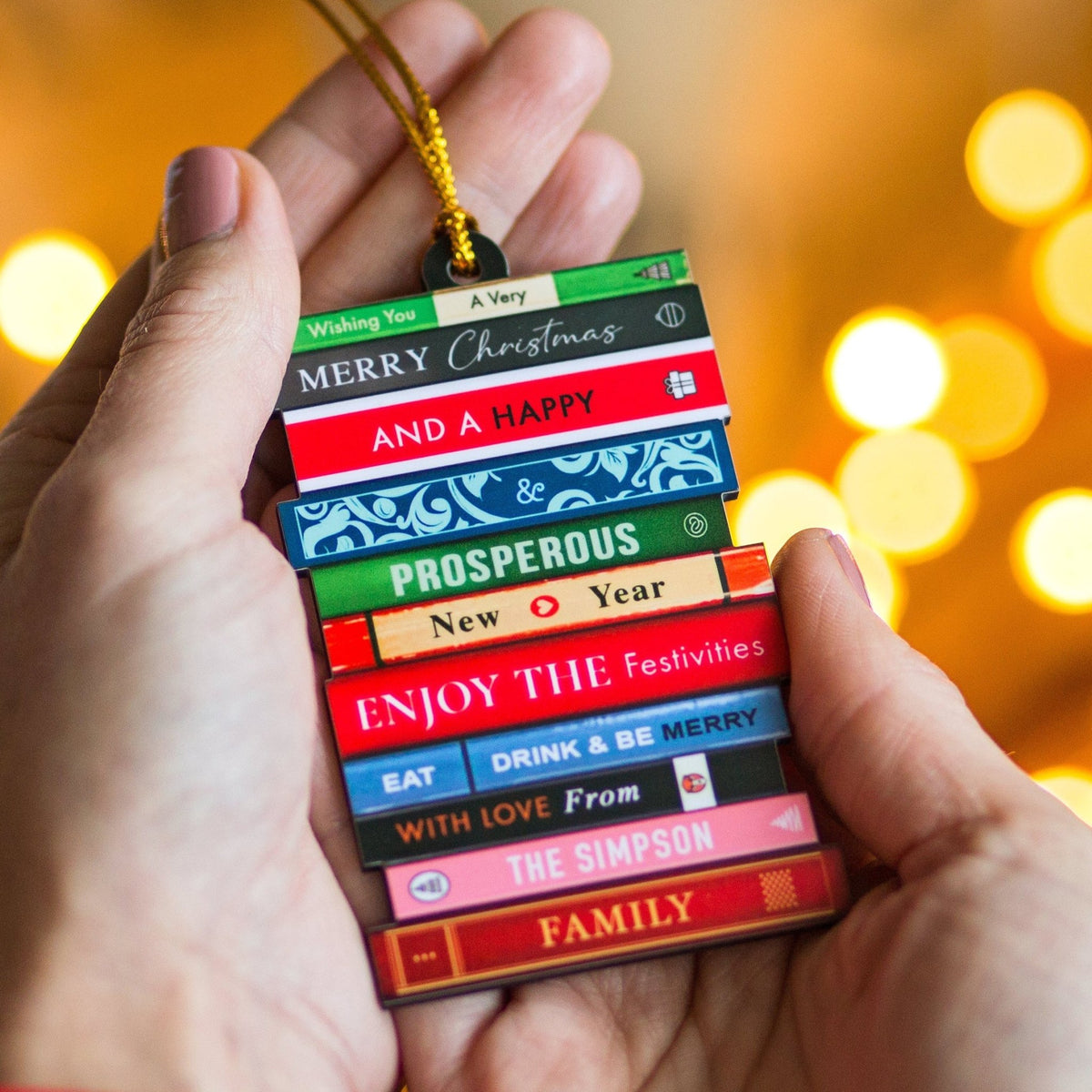 Personalised Books Christmas Tree Decoration - Of Life & Lemons®