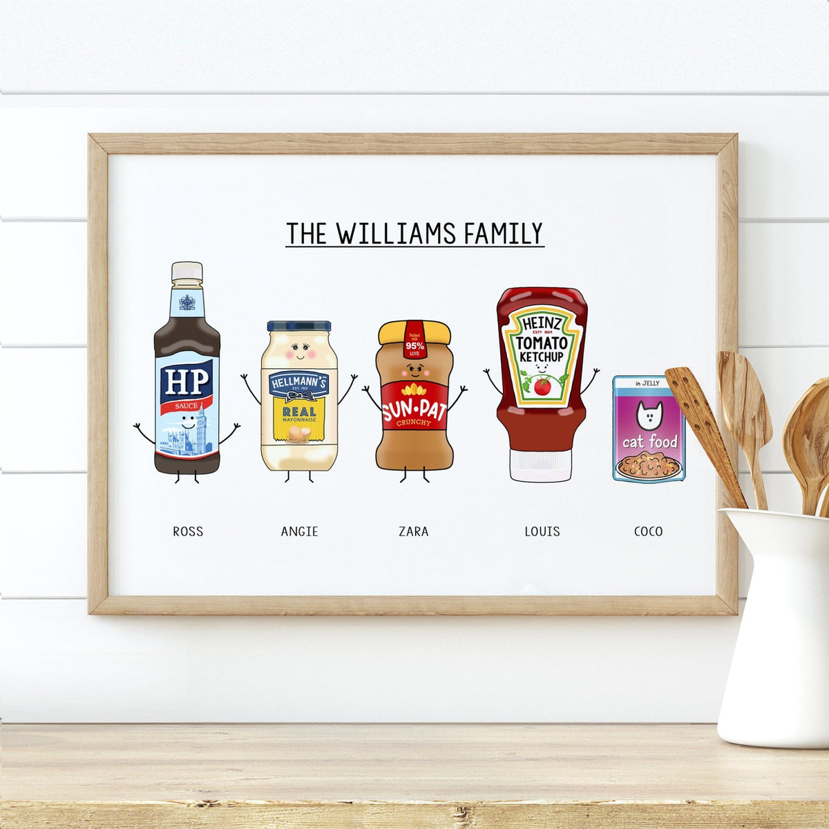 Personalised Family Condiments Print - Of Life & Lemons®
