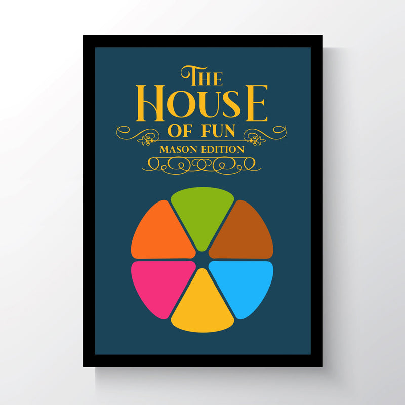 Personalised family print designed to look like a board game