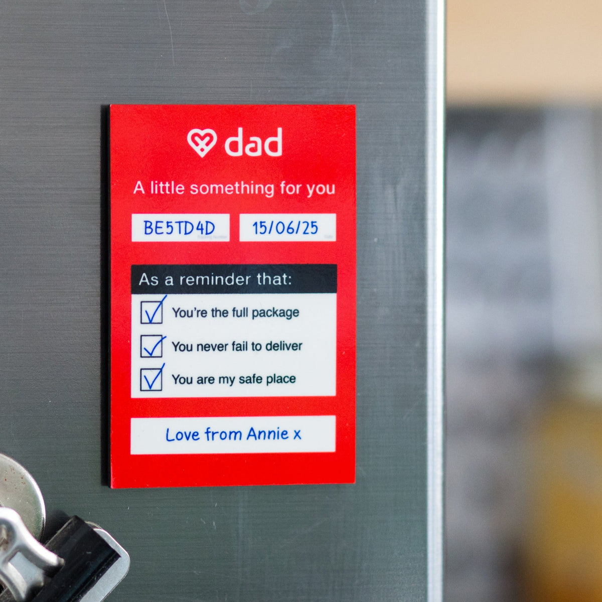 funny personalised magnet for dad