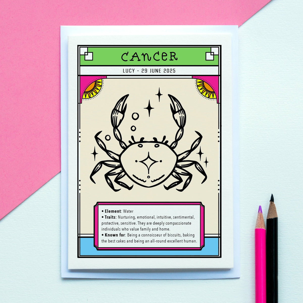 Personalised Zodiac Birthday Card - Of Life & Lemons®