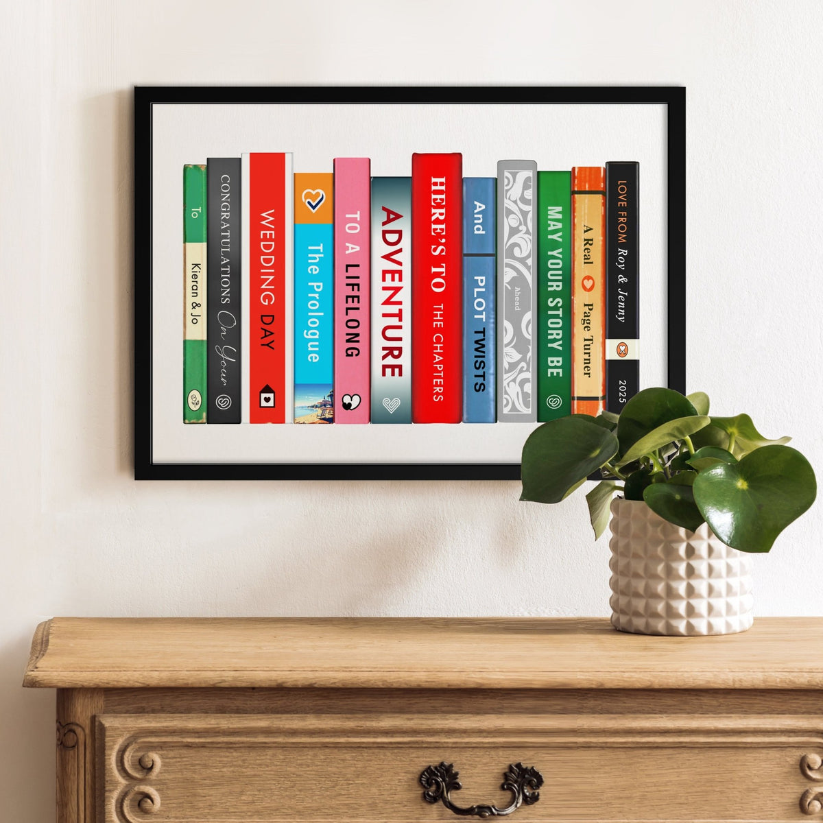 Personalised Books Wedding Print - Of Life & Lemons®