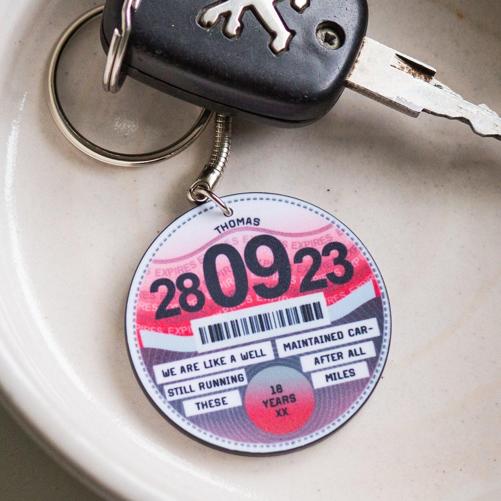 Personalised anniversary keyring hotsell
