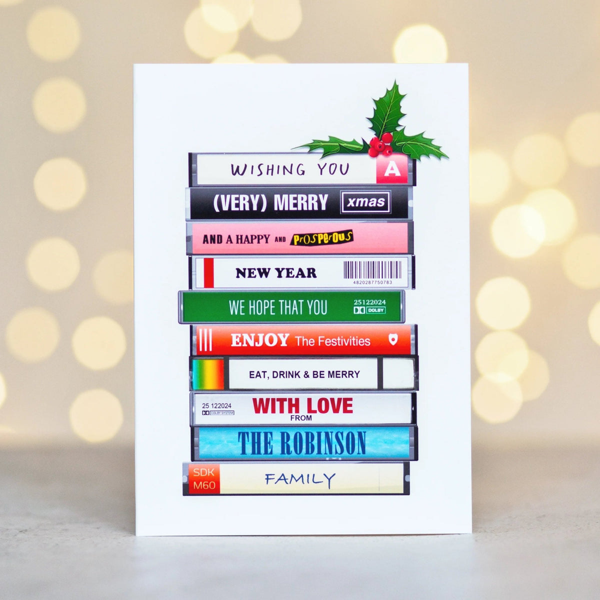 Personalised Cassette Tape Christmas Card - Of Life & Lemons®