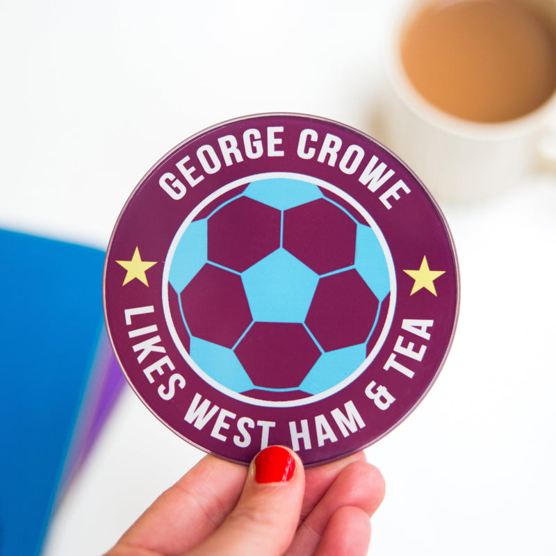 show love for your football team with this personalised coaster
