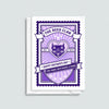 Purple graphic personalised mother's day card