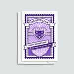 Purple graphic personalised mother's day card