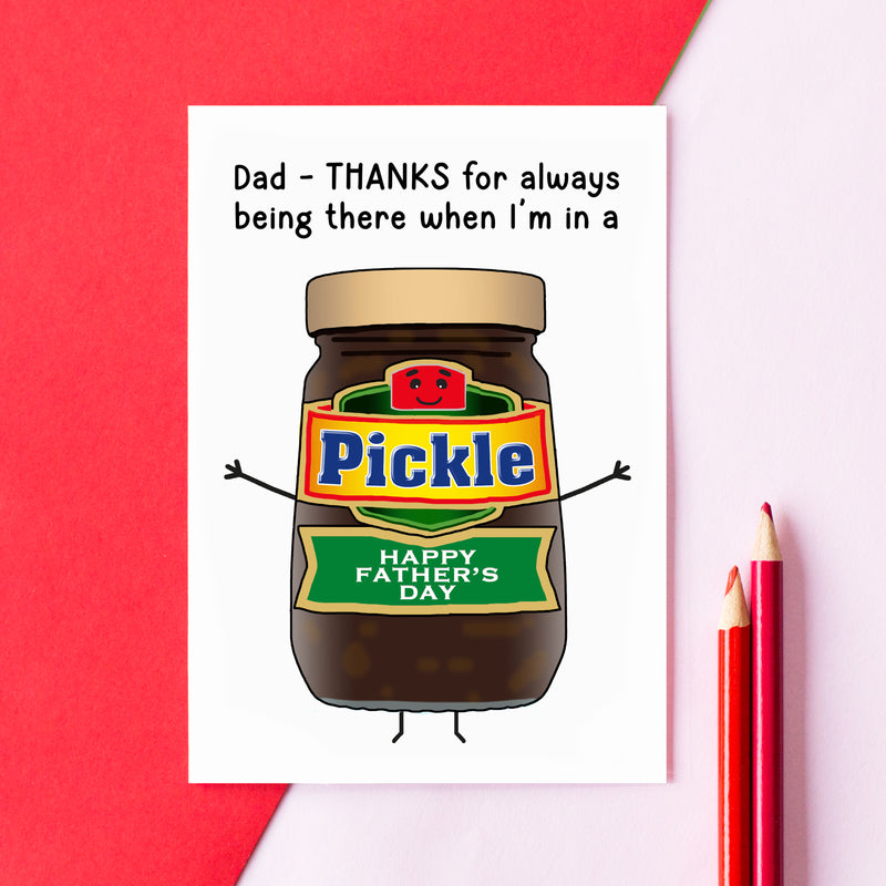 Funny Pickle Father's Day Card