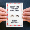 Funny Gaming Birthday Card and Cufflinks - Of Life & Lemons®