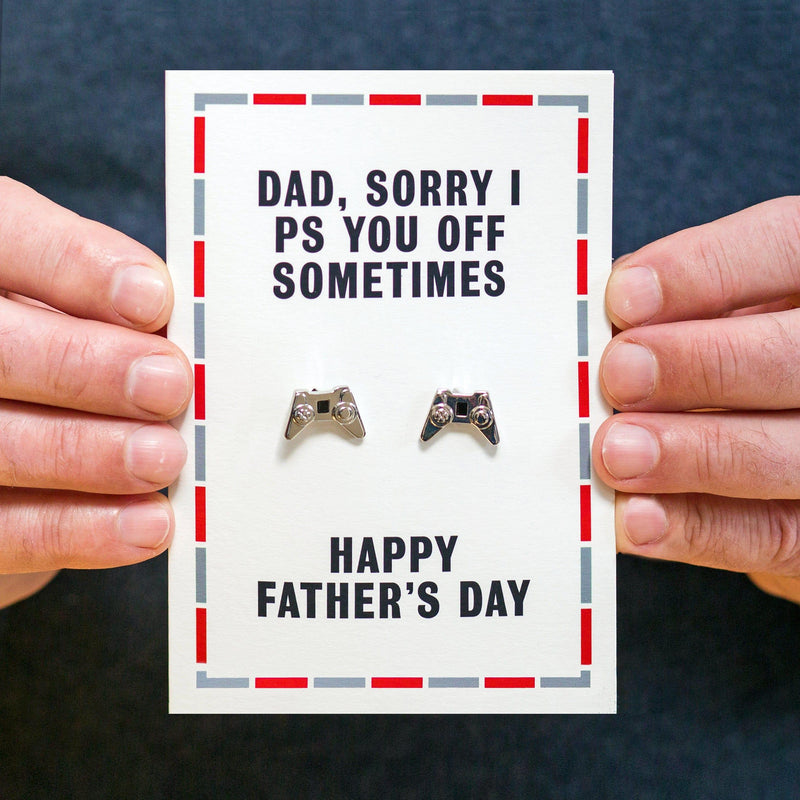 Funny Gaming Father's Day Card and Cufflinks