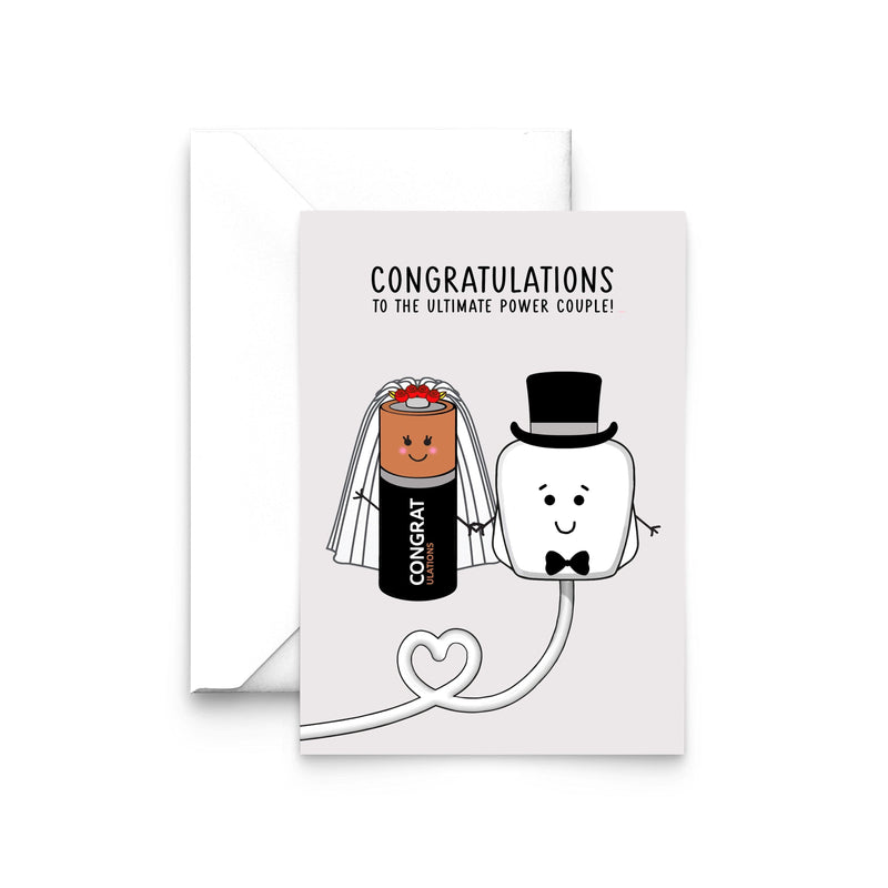 'Power Couple' Funny Wedding Card - Of Life & Lemons®