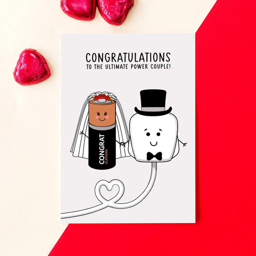 'Power Couple' Funny Wedding Card - Of Life & Lemons®