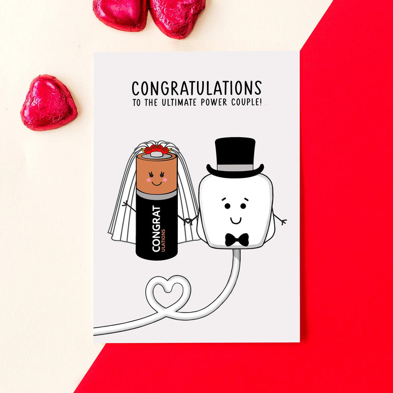 'Power Couple' Funny Wedding Card