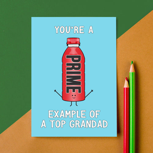 Funny Prime Hydration Card for Grandad - Of Life & Lemons®