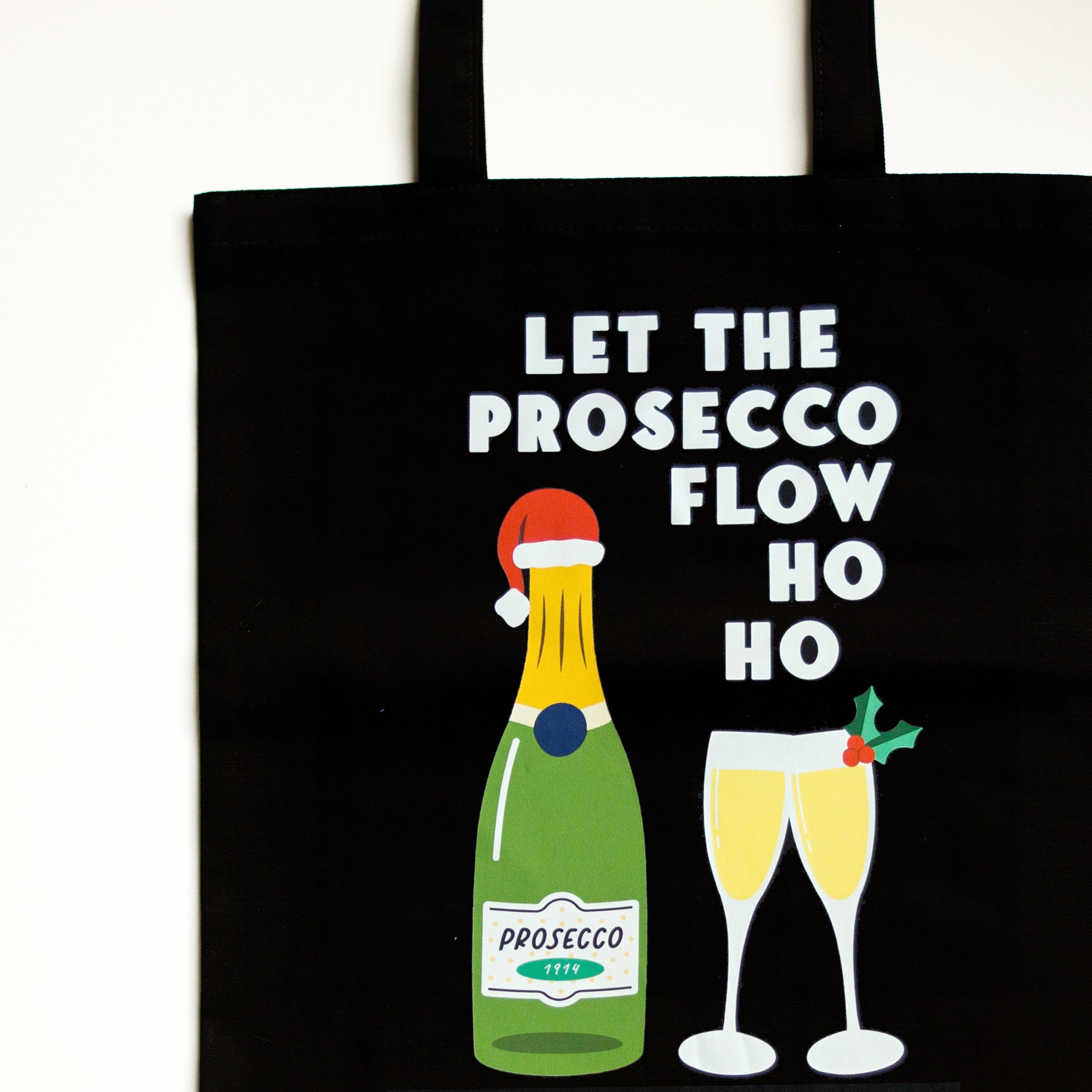 Prosecco Pun Christmas Tote Bag Of Life Lemons