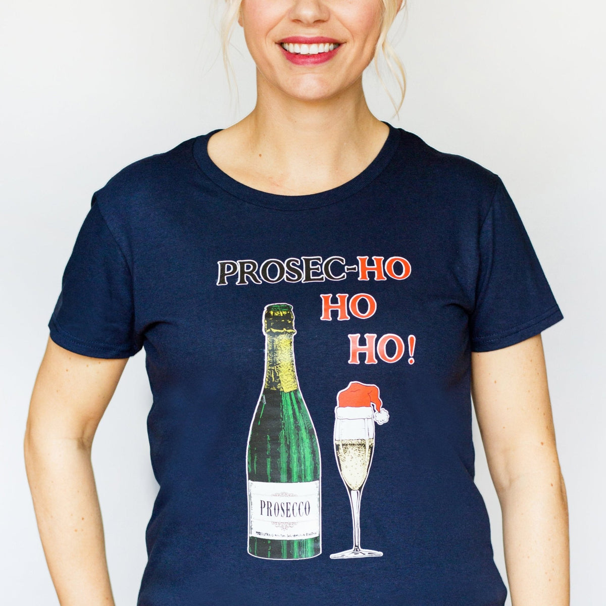 'Prosec - HoHoHo' Ladies Christmas T-Shirt - Of Life & Lemons®