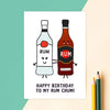 'Rum Chums' Birthday Card