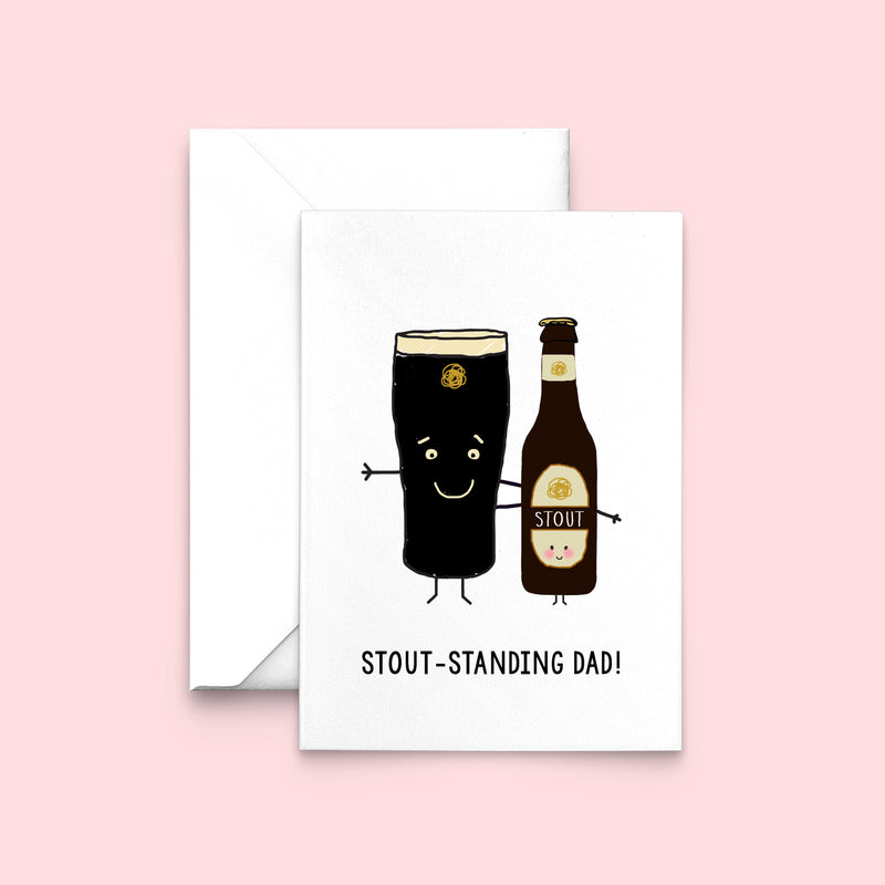 'Stoutstanding Dad' Funny Card For Dad