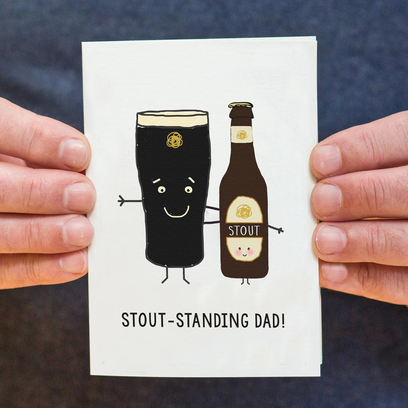 'Stoutstanding Dad' Funny Card For Dad