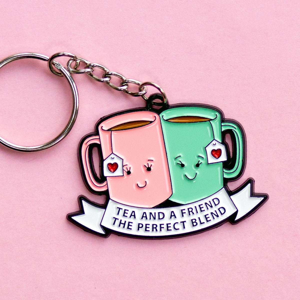 'Tea and a Friend' Keyring - Of Life & Lemons®