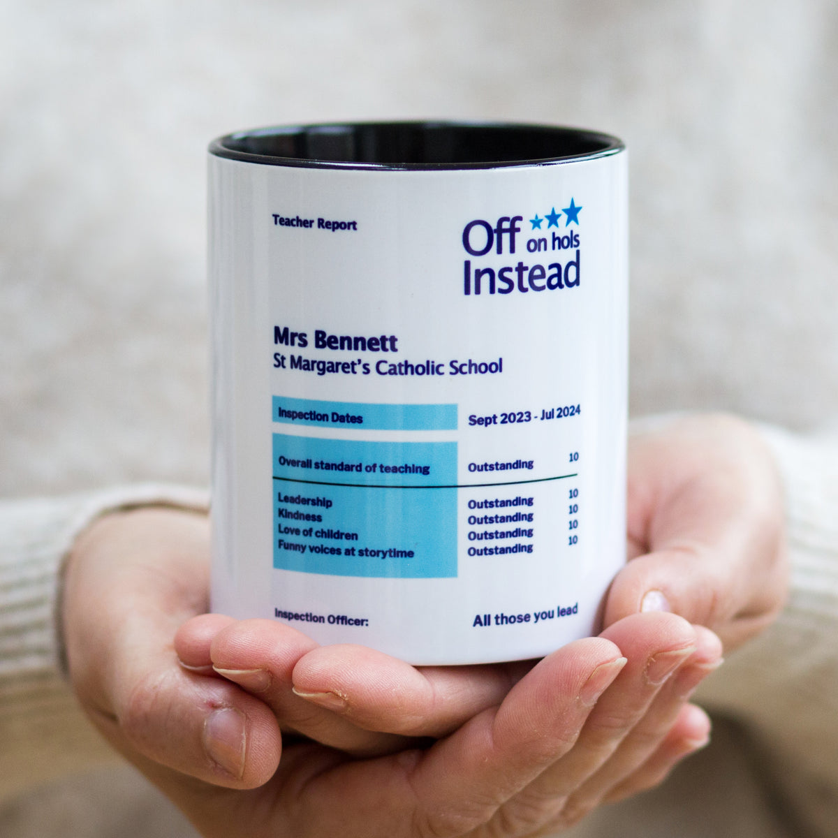a custom pen pot for teachers