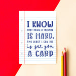 Funny End of Term Card for Teacher
