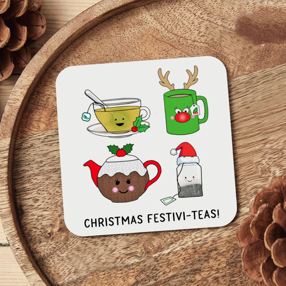 Funny Tea Christmas Coaster - Of Life & Lemons®