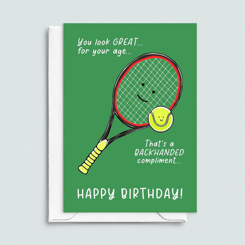 Funny Tennis Birthday Card