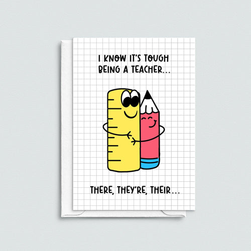 'There, They're, Their' Funny Teacher Card
