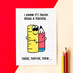 'There, They're, Their' Funny Teacher Card