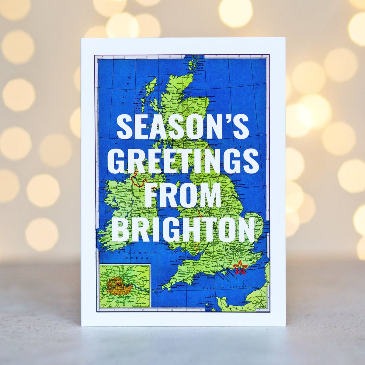 Personalised UK Map Christmas Cards - Of Life & Lemons®