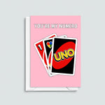 Funny Uno Valentine's Card