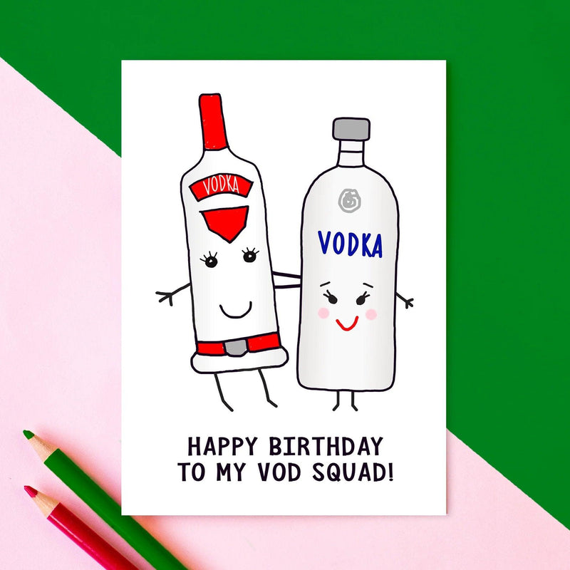 'Vod Squad' Vodka Birthday Card - Of Life & Lemons®