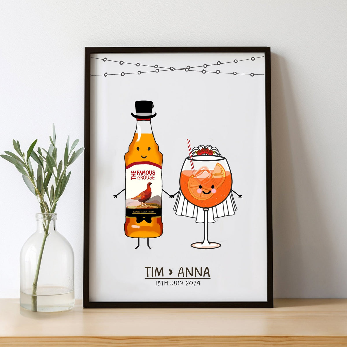 Personalised Bride and Groom Print - Of Life & Lemons®