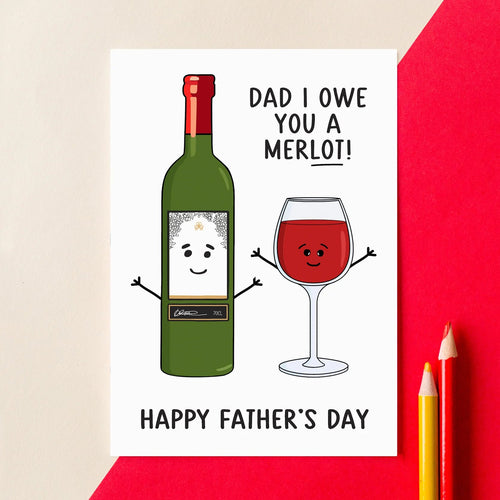 Wine Pun Father's Day Card