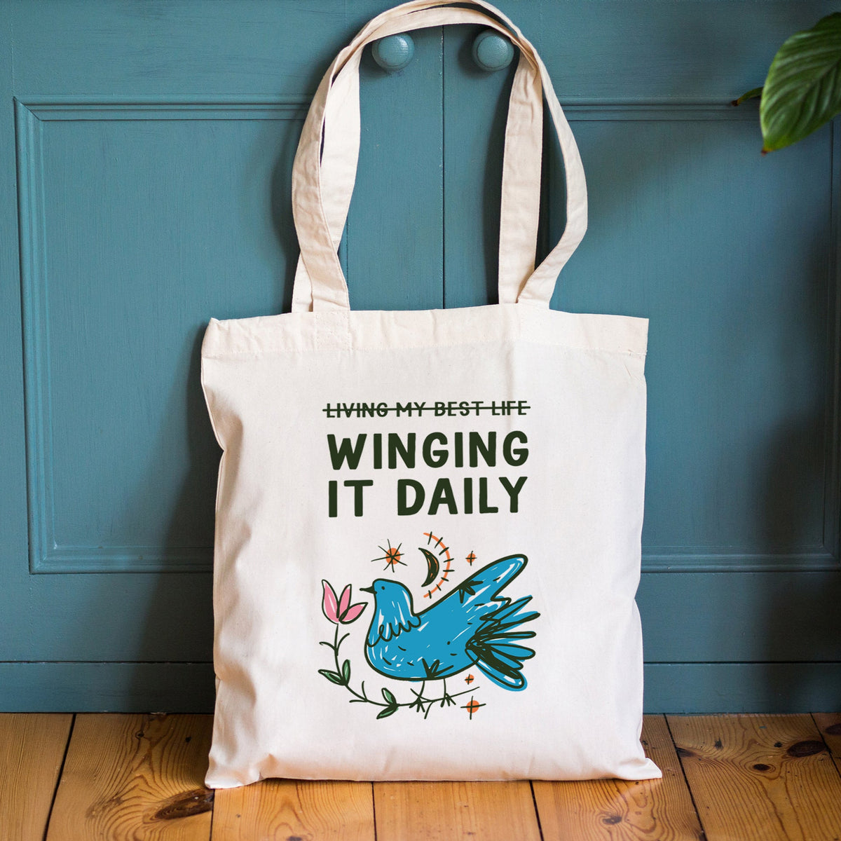 'Winging It Daily' Funny Canvas Tote Bag - Of Life & Lemons®