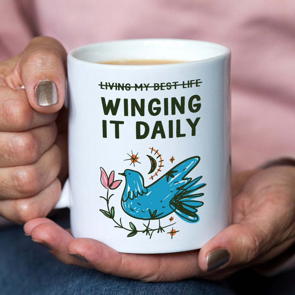Winging It Daily Funny Bird Mug | Honest UK Coffee Mug – Of Life & Lemons®