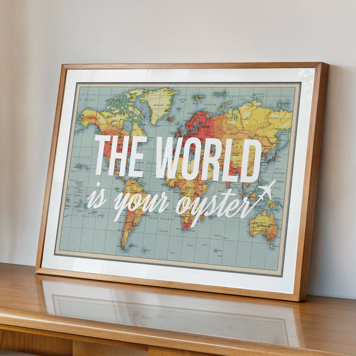 'The World is Your Oyster' Map Print - Of Life & Lemons®