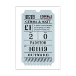 Vintage Personalised Bus Ticket Print Personalised Prints Of Life & Lemons 